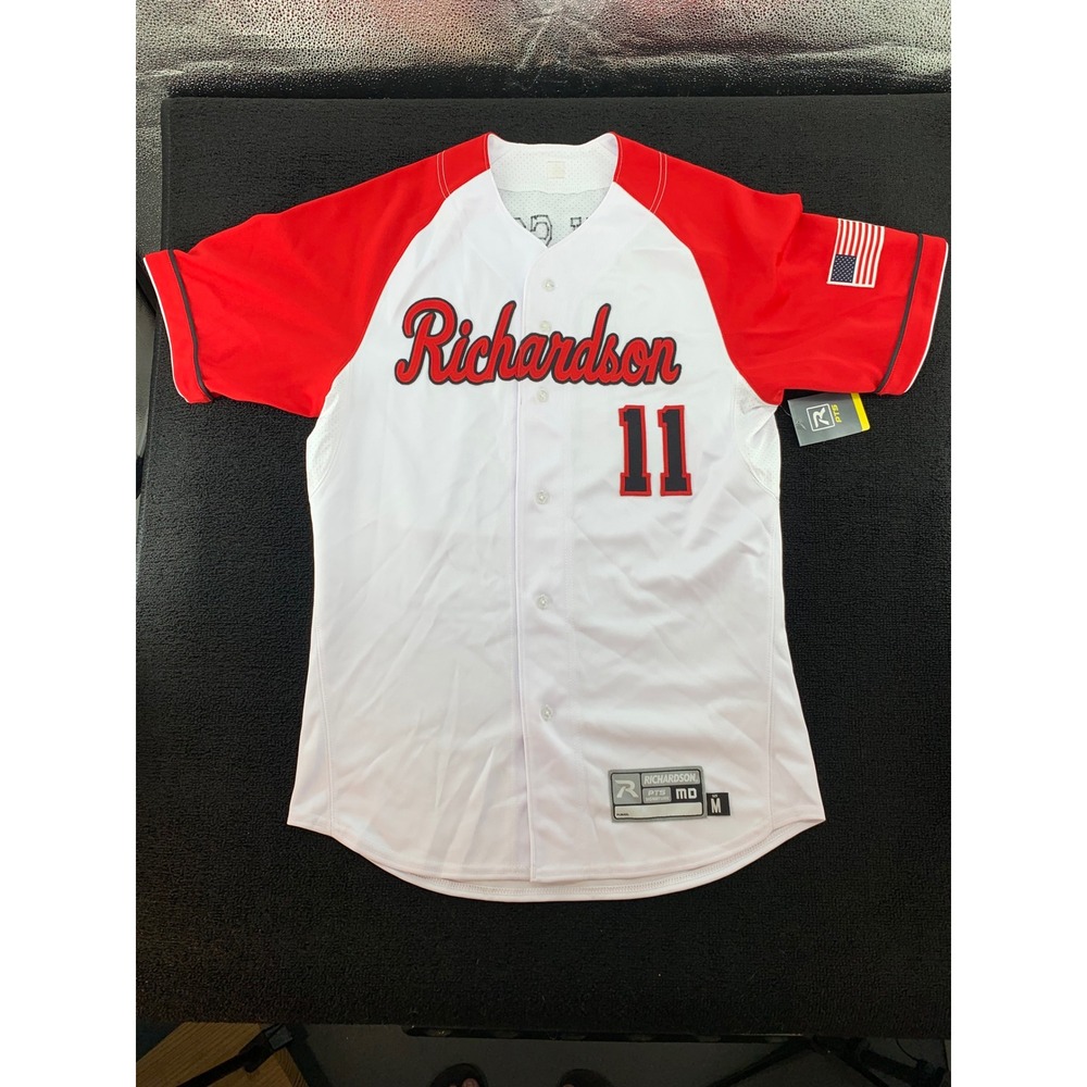 Richardson Neilson 11 Baseball Jersey White Red American Flag Adult‎ Medium